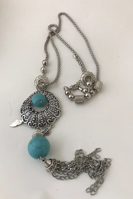 Collana «Bali Happines - Silverfärgat smycke med turkosa stenar» — foto 2 dell'alert A12/00427/21