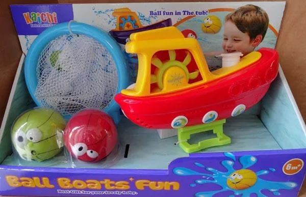 Giocattolo da bagno «Ball boats fun» (Kaichi)