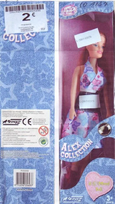 Bambola di plastica – Bambola "Collezione Alex (Collezione Denim)" (Alex Collection, Funky Things)