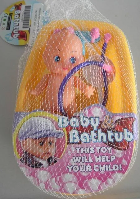 Bambola e giocattolo set da bagno "Baby &amp; Vasca da bagno" &amp;#13; &amp; #13; (Kig)
