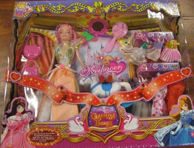 Bambole di plastica con accessori "Meibaoer" &amp; #13; (CHARMING BEAUTY)