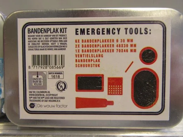 Kit di riparazione pneumatici per biciclette «Bandenplak kit» — foto 2 dell'alert A11/0022/18