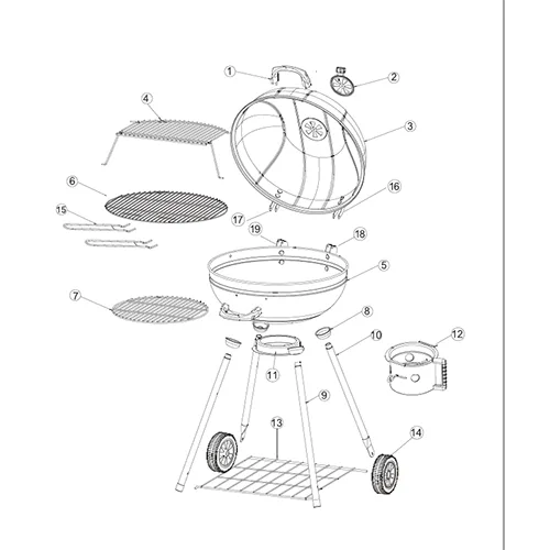 Barbecue a carbone «BARBECUE BOULE CHARCOAL FISHER» — foto 2 dell'alert A12/01851/24
