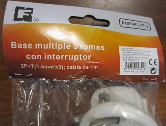 Cavo di estensione di rete «Base Multiple 5 Tomas con Interruptor» — foto 1 dell'alert A12/0579/13