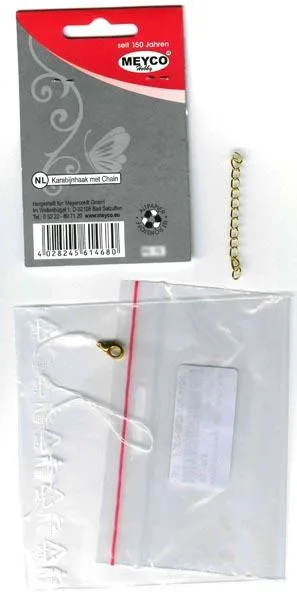 Set di gioielli fai da te «Bastelschmuck - Karabinerhaken mit Kette» — foto 1 dell'alert A12/1946/19