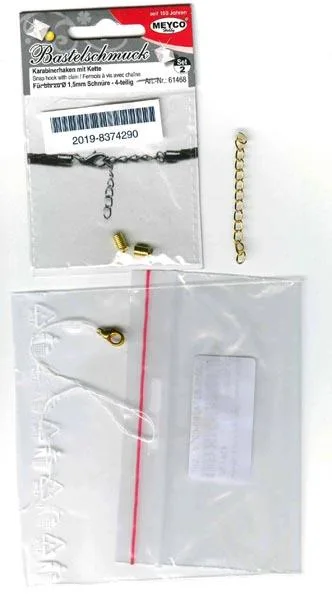 Set di gioielli fai da te «Bastelschmuck - Karabinerhaken mit Kette» — foto 2 dell'alert A12/1946/19