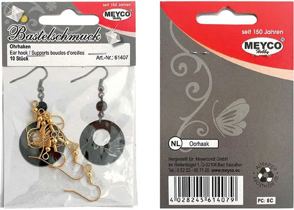 Ganci auricolari «Bastelschmuck Ohrhaken» — foto 1 dell'alert A12/00517/22