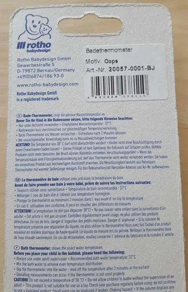 Termometro da bagno «Bath Thermometer» — foto 2 dell'alert A12/1312/18