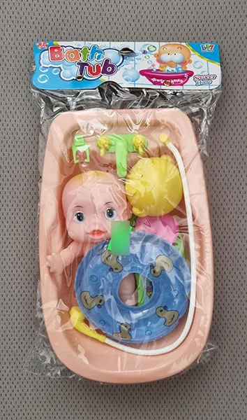 Bambola in plastica con accessori «Bath Tub Baby in a bath with accessories» (Bath Tub)