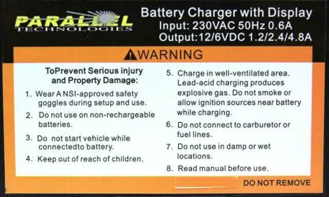 Caricabatterie per veicoli «Battery charger» — foto 1 dell'alert A12/0479/14