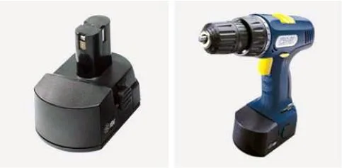 Buste di batteria. «Battery-packs for battery drills/screwdrivers.» (CMI.)