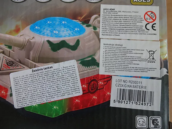 Giocattolo con batterie «„Battle Tank“ SPECIAL MISSION» — foto 2 dell'alert A12/01707/21