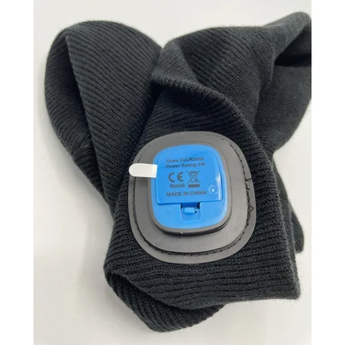 Beanie «Beanie with LED lamp, black» — foto 2 dell'alert SR/03237/25