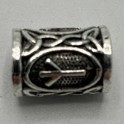 Perla di barba «Beard bead, Algiz rune» (Handfaste)