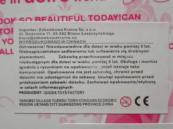 Bambola di plastica «Beautiful Fashion Girl» (Unknown)