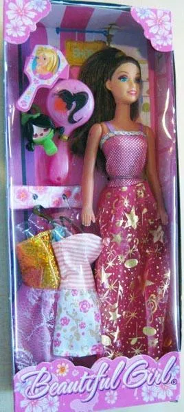 Set di bambole di plastica «Beautiful Girl / Beauty Popular Doll» (e'Laine / ABABABY)