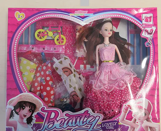 Set di bambole in plastica con accessori «Beauty Lovely Girl»