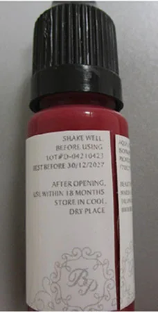 Inchiostro permanente per il trucco «Beauty Passion Permanent Makeup Color Red Wine» — foto 2 dell'alert A12/02998/23
