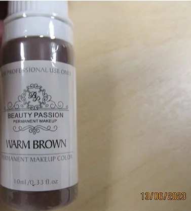 Inchiostro permanente per il trucco «Beauty Passion Permanent makeup Color Warm Brown»