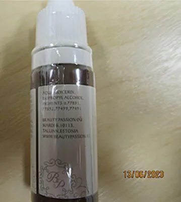 Inchiostro permanente per il trucco «Beauty Passion Permanent makeup Color Warm Brown» — foto 3 dell'alert A12/02992/23