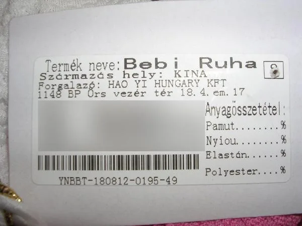 Set di abbigliamento per bambini «Béb i ruha» — foto 3 dell'alert A12/0288/19