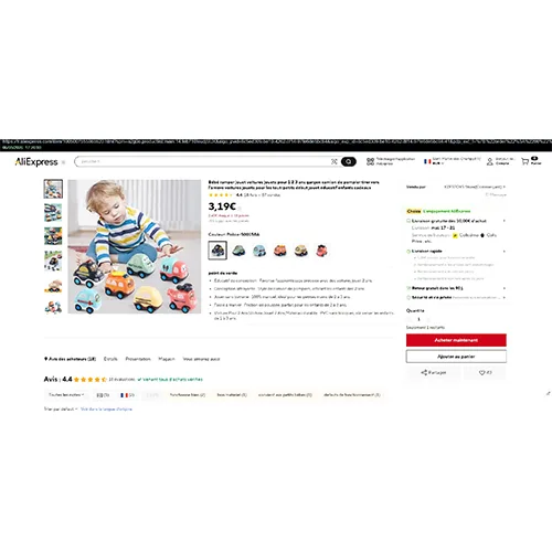 Auto giocattolo «Bébé ramper jouet voitures jouets pour 1 2 3 ans» — foto 3 dell'alert SR/02679/26