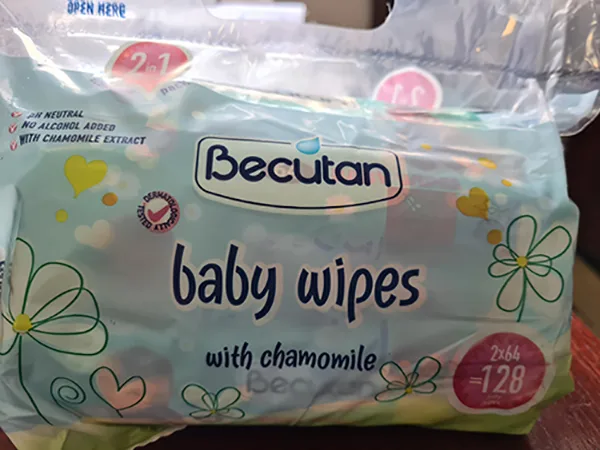 Salviette bagnate per bambini «BECUTAN BABY WIPES WITH CHAMOMILE» — foto 1 dell'alert A12/00009/22