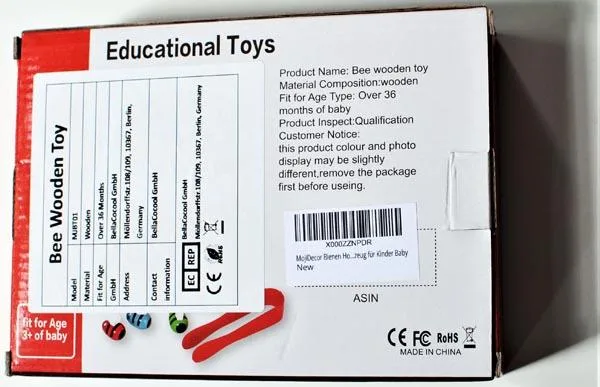 Giocattolo di legno «Bee wooden toy» — foto 3 dell'alert A12/1786/19