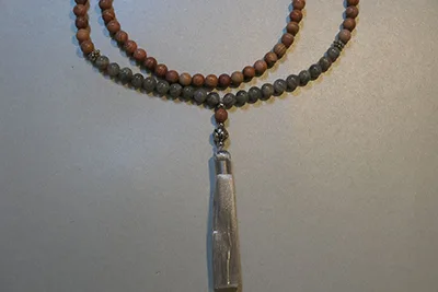 Collana e bracciale set «Benava - Mala Kette 108 Jaspis und Labradorit Edelstein Perlen - Set mit Armband» — foto 2 dell'alert A12/00478/23