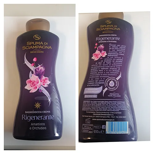 Crema da bagno e doccia «Benessere RIGENERANTE» (SPUMA DI SCIAMPAGNA)