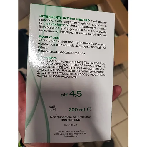 Sapone «Bergamon Intimo» — foto 1 dell'alert A12/01280/24