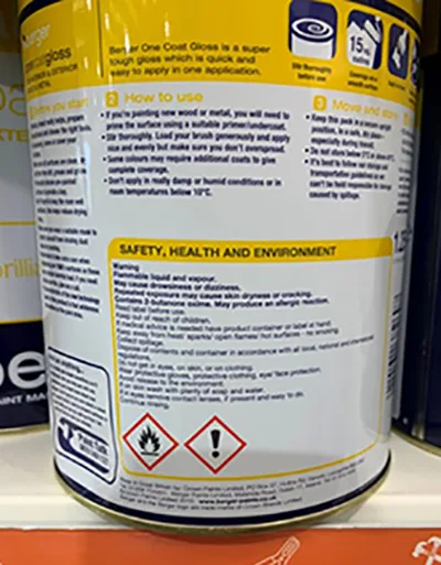 Vernice «Berger Gloss Paint» — foto 6 dell'alert INFO/00113/22