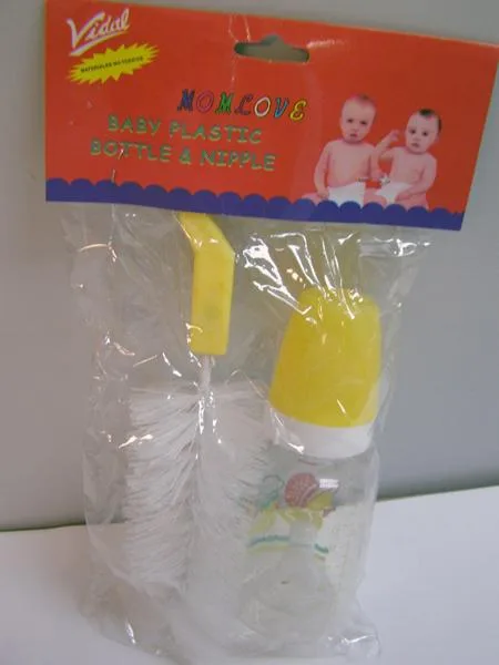 Biberon per bambini – "Momlove, biberon di plastica e capezzolo" (Vidal)