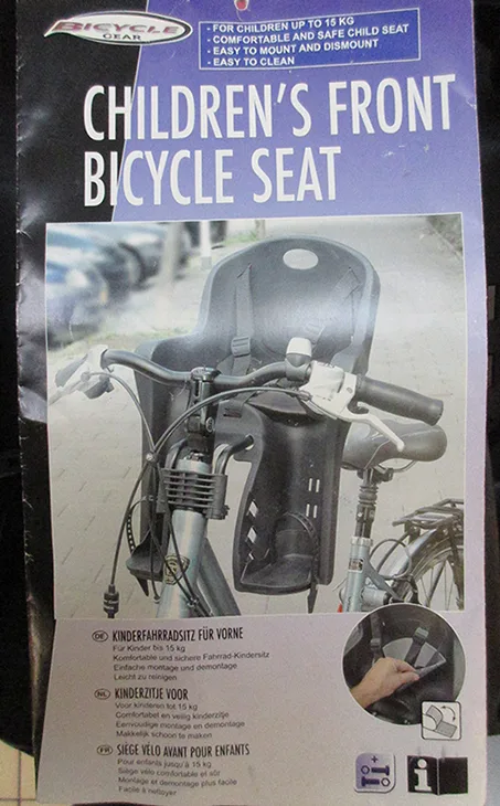Seggiolino bici per bambini «Bicycle Gear, Children's front bicycle seat» — foto 2 dell'alert INFO/00071/20
