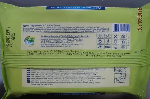 Salviette per bambini &amp; #13; &amp; #13; «bii wipes Natural Wet Towel» — foto 1 dell'alert A12/0125/13