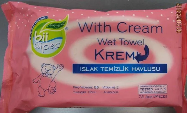 Salviette per bambini &amp; #13; &amp; #13; «bii wipes With Cream Wet Towel KREMLI» (Bii)