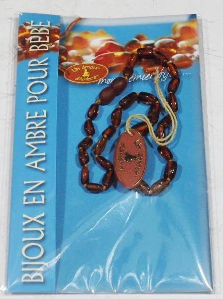 Collana di ambrato «BIJOUX EN AMBRE POUR BÉBÉ ('amber jewellery for babies')» — foto 2 dell'alert A12/0587/16