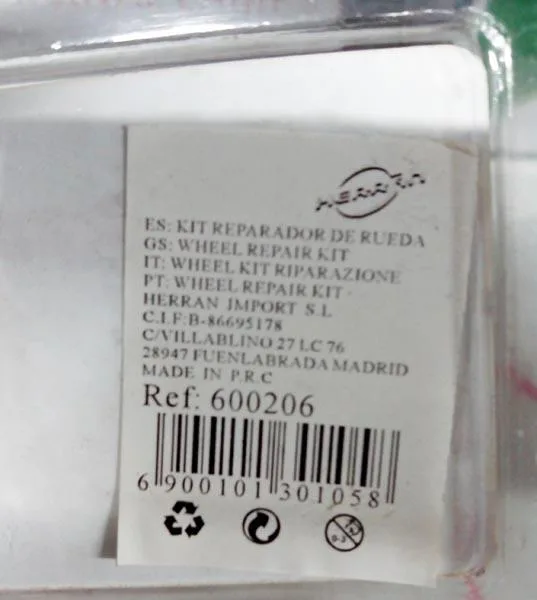 Kit di riparazione biciclette «BIKE REPAIR KIT / RED SUN (glue)» — foto 2 dell'alert A12/1247/16