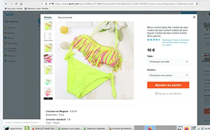 Bikini per bambini «Bikini enfant / maillot de bain 2 pièces»
