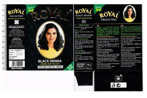 Tintura per capelli «Black Henna (Henna hair colour)» (Royal)