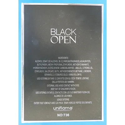 Profumo «BLACK OPEN» — foto 3 dell'alert A12/01565/24