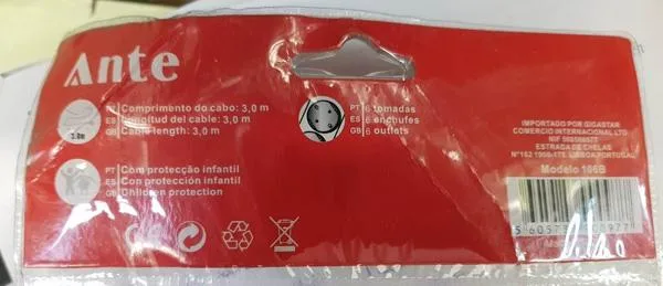 Cavo di estensione «Bloco de tomadas» — foto 3 dell'alert A12/1103/18