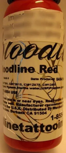 Inchiostro del tatuaggio «Bloodline Red» — foto 2 dell'alert A12/0477/15