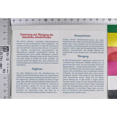 Spugne per la cura intima «Bloodmilla Menstruationsschwamm silk-natur»