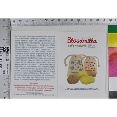 Spugne per la cura intima «Bloodmilla Menstruationsschwamm silk-natur» — foto 2 dell'alert SR/00396/26