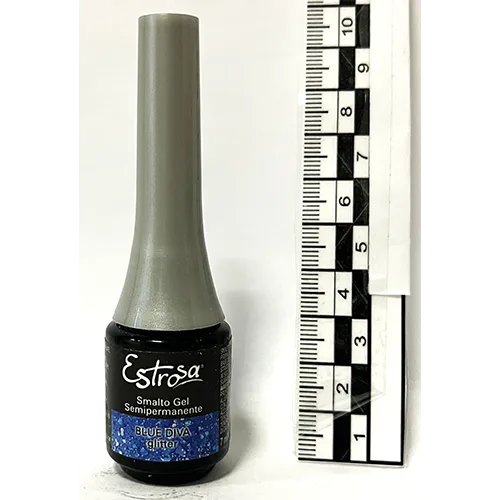 Smalto per unghie in gel «Blue Diva Glitter» (Estrosa)