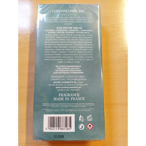Eau de toilette «Blue Life for men 44» — foto 2 dell'alert A12/01860/24