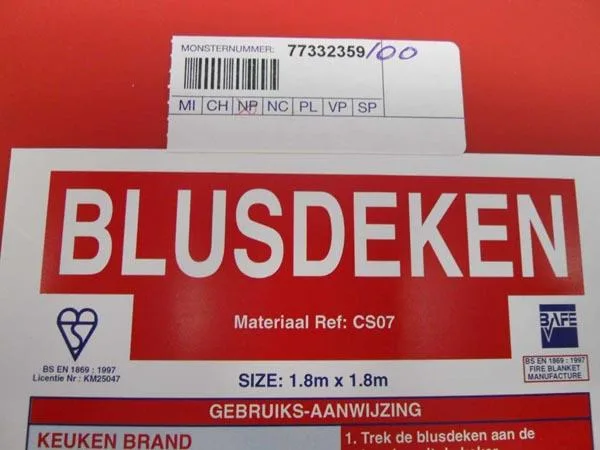 Coperta antincendio «Blusdeken» — foto 1 dell'alert A11/0032/15