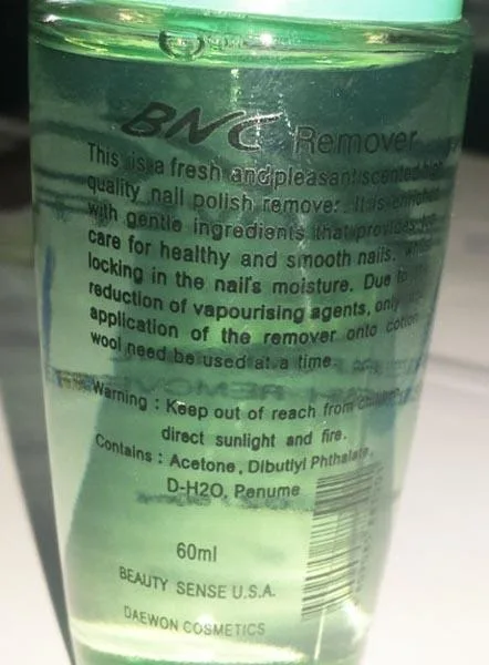 Rimozione dello smalto «BNC Remover» — foto 2 dell'alert A12/0755/16