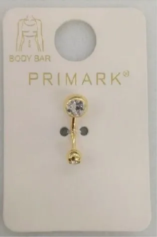 Borchie piercing «Body Bar (yellow)» (Primark)